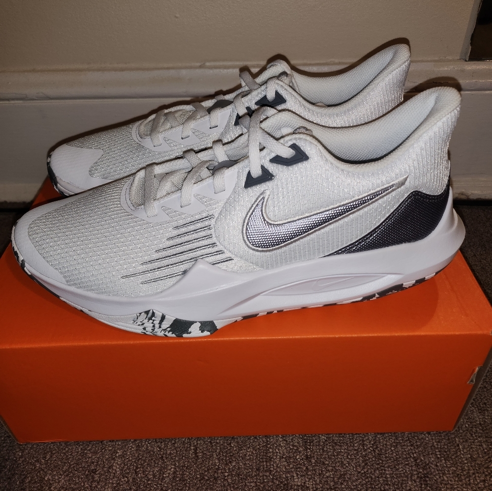 Nike Precision V White Cool Grey Mens size 9 1/2 size 10 - Picture 2 of 6